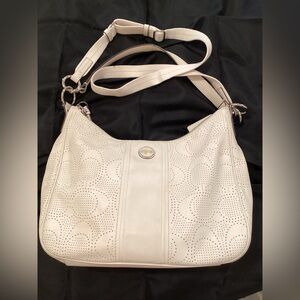 Coach Signature Perforated Leather Hobo Bag.. Model A1382-F23241 VTG